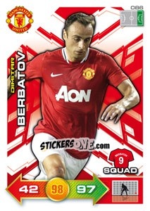Sticker Dimitar Berbatov - Manchester United 2011-2012. Adrenalyn Xl n. 86 - Panini