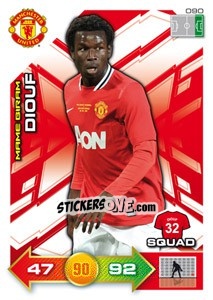 Sticker Mame Biram Diouf - Manchester United 2011-2012. Adrenalyn Xl n. 90 - Panini