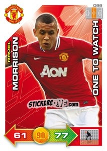 Cromo Ravel Morrison - Manchester United 2011-2012. Adrenalyn Xl n. 98 - Panini