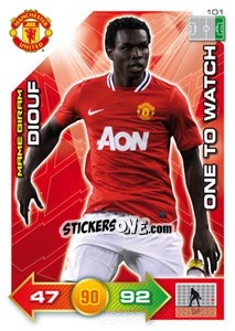 Sticker Mame Biram Diouf - Manchester United 2011-2012. Adrenalyn Xl n. 101 - Panini
