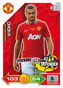 Sticker Nemanja Vidic - Manchester United 2011-2012. Adrenalyn Xl n. 103 - Panini
