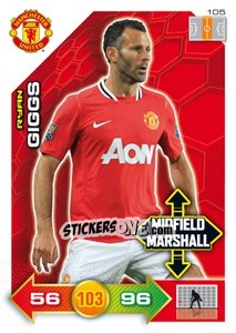 Sticker Ryan Giggs - Manchester United 2011-2012. Adrenalyn Xl n. 105 - Panini
