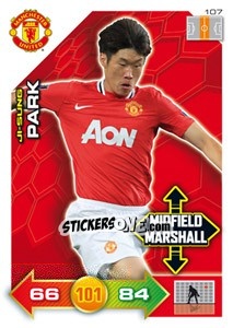 Sticker Ji-Sung Park - Manchester United 2011-2012. Adrenalyn Xl n. 107 - Panini
