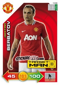 Sticker Dimitar Berbatov - Manchester United 2011-2012. Adrenalyn Xl n. 109 - Panini