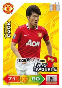 Sticker Ji-Sung Park - Manchester United 2011-2012. Adrenalyn Xl n. 113 - Panini