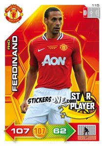 Sticker Rio Ferdinand - Manchester United 2011-2012. Adrenalyn Xl n. 115 - Panini