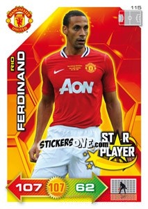 Sticker Rio Ferdinand - Manchester United 2011-2012. Adrenalyn Xl - Panini