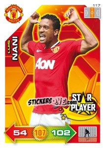 Figurina Luis Nani - Manchester United 2011-2012. Adrenalyn Xl - Panini