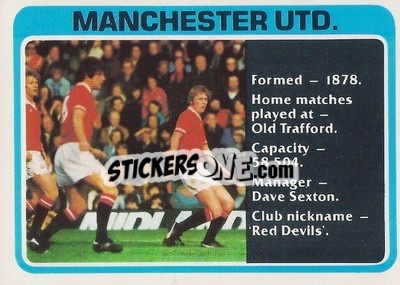 Sticker Club Information / Checklist - Footballers 1979-1980
 n. 388 - Topps