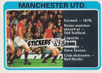 Sticker Club Information / Checklist - Footballers 1979-1980
 - Topps