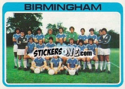 Sticker Team Photo / Checklist - Footballers 1979-1980
 - Topps