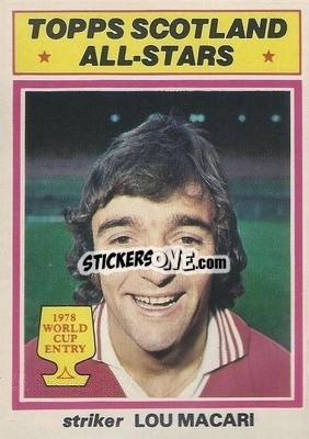 Sticker Lou Macari - Scottish Footballers 1978-1979
 - Topps