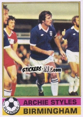 Cromo Archie Styles - Footballers 1977-1978
 - Topps