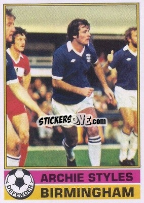 Sticker Archie Styles - Footballers 1977-1978
 n. 19 - Topps