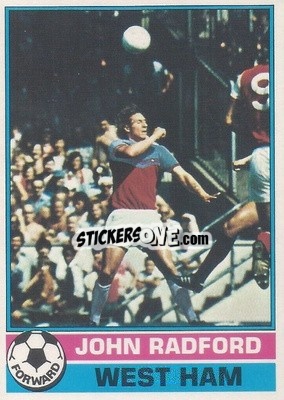 Sticker John Radford - Footballers 1977-1978
 - Topps