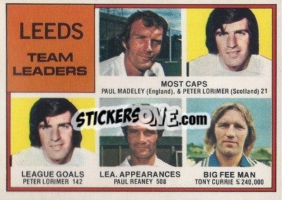 Sticker Leeds Team Leaders - Footballers 1977-1978
 n. 109 - Topps