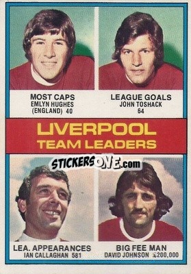 Sticker Liverpool Team Leaders - Footballers 1977-1978
 - Topps