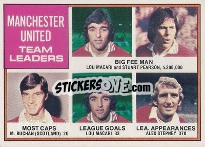 Sticker Manchester United Team Leaders - Footballers 1977-1978
 n. 112 - Topps