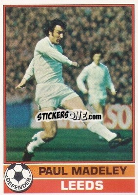 Sticker Paul Madeley - Footballers 1977-1978
 n. 30 - Topps