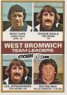 Sticker West Bromwich Team Leaders - Footballers 1977-1978
 - Topps