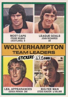 Sticker Wolverhampton Team Leaders - Footballers 1977-1978
 n. 120 - Topps