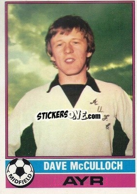 Sticker Dave McCulloch - Scottish Footballers 1977-1978
 n. 32 - Topps