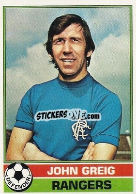 Sticker John Greig - Scottish Footballers 1977-1978
 n. 100 - Topps