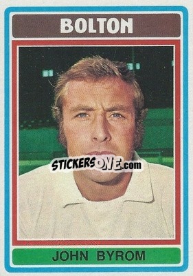 Sticker John Byrom - Footballers 1976-1977
 - Topps