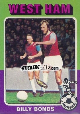 Sticker Billy Bonds - Footballers 1975-1976
 n. 54 - Topps