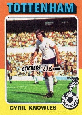 Cromo Cyril Knowles - Footballers 1975-1976
 - Topps