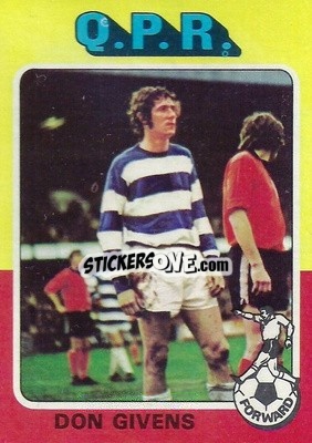 Sticker Don Givens - Footballers 1975-1976
 n. 62 - Topps