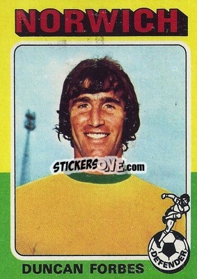 Figurina Duncan Forbes - Footballers 1975-1976
 n. 147 - Topps