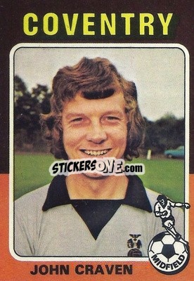 Sticker John Craven - Footballers 1975-1976
 n. 114 - Topps