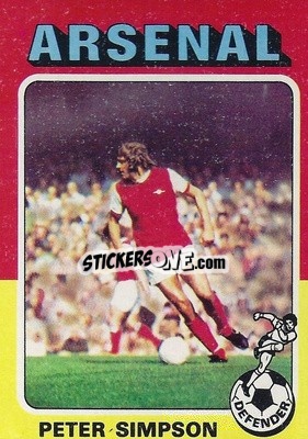 Sticker Peter Simpson - Footballers 1975-1976
 - Topps