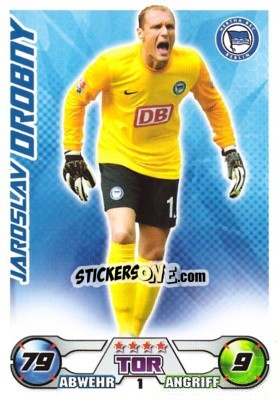 Sticker JAROSLAV DROBNY - German Football Bundesliga 2009-2010. Match Attax n. 1 - Topps