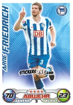 Sticker ARNE FRIEDRICH - German Football Bundesliga 2009-2010. Match Attax n. 3 - Topps