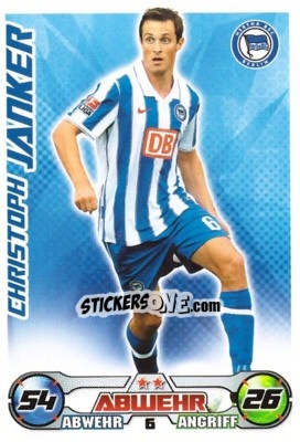 Sticker CHRISTOPH JANKER - German Football Bundesliga 2009-2010. Match Attax - Topps