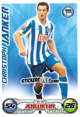 Sticker CHRISTOPH JANKER - German Football Bundesliga 2009-2010. Match Attax n. 6 - Topps