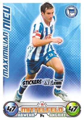 Sticker MAXIMILIAN NICU - German Football Bundesliga 2009-2010. Match Attax n. 14 - Topps
