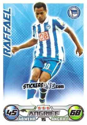 Sticker RAFFAEL - German Football Bundesliga 2009-2010. Match Attax n. 15 - Topps