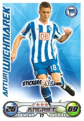 Sticker ARTUR WICHNIAREK - German Football Bundesliga 2009-2010. Match Attax n. 17 - Topps