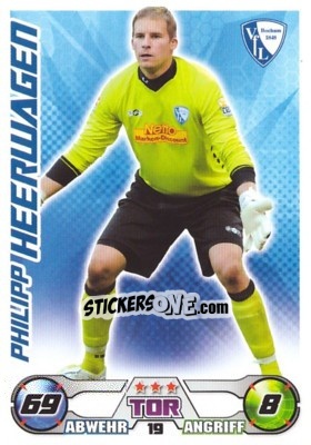 Sticker PHILIPP HEERWAGEN - German Football Bundesliga 2009-2010. Match Attax n. 19 - Topps
