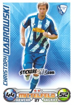 Sticker CHRISTOPH DABROWSKI - German Football Bundesliga 2009-2010. Match Attax - Topps