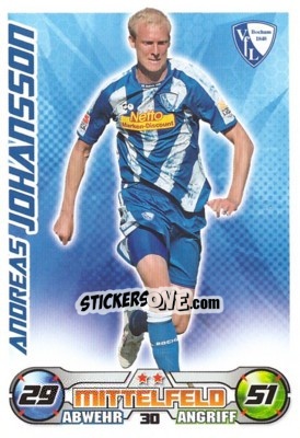 Sticker ANDREAS JOHANSSON - German Football Bundesliga 2009-2010. Match Attax n. 30 - Topps