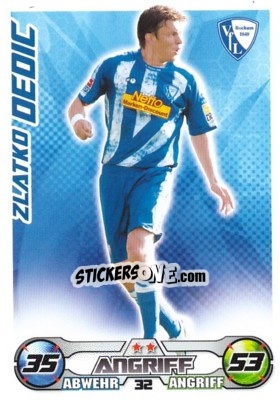 Sticker ZLATKO DEDIC - German Football Bundesliga 2009-2010. Match Attax n. 32 - Topps