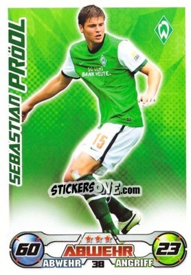 Sticker SEBASTIAN PRöDL - German Football Bundesliga 2009-2010. Match Attax n. 38 - Topps