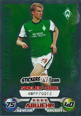 Sticker Per Mertesacker - German Football Bundesliga 2009-2010. Match Attax n. 40 - Topps