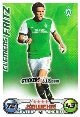 Sticker CLEMENS FRITZ - German Football Bundesliga 2009-2010. Match Attax n. 41 - Topps