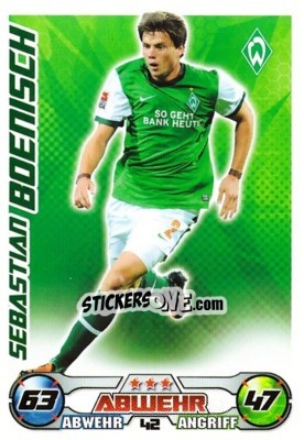 Sticker SEBASTIAN BOENISCH - German Football Bundesliga 2009-2010. Match Attax n. 42 - Topps