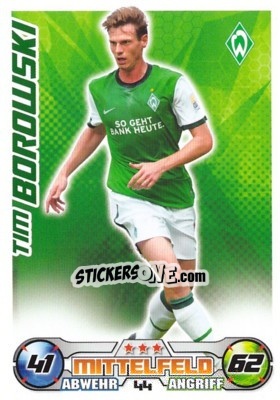 Sticker TIM BOROWSKI - German Football Bundesliga 2009-2010. Match Attax n. 44 - Topps